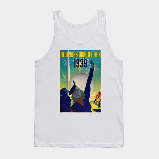 New York World's Fair 1939 Vintage Poster Tank Top by vintagetreasure